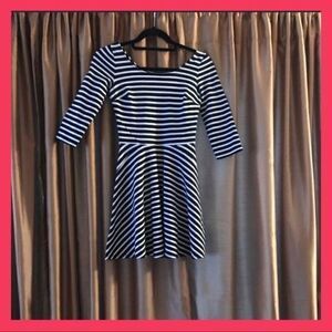 NWOT. Hollister black and White striped dress.